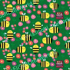 pattern design con api e fiori