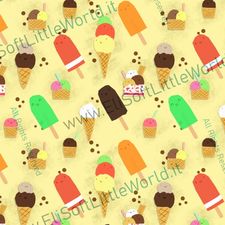 pattern design estivo con gelati di vario tipo